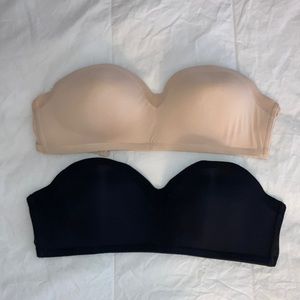 Lively strapless bras, set of 2, 36D